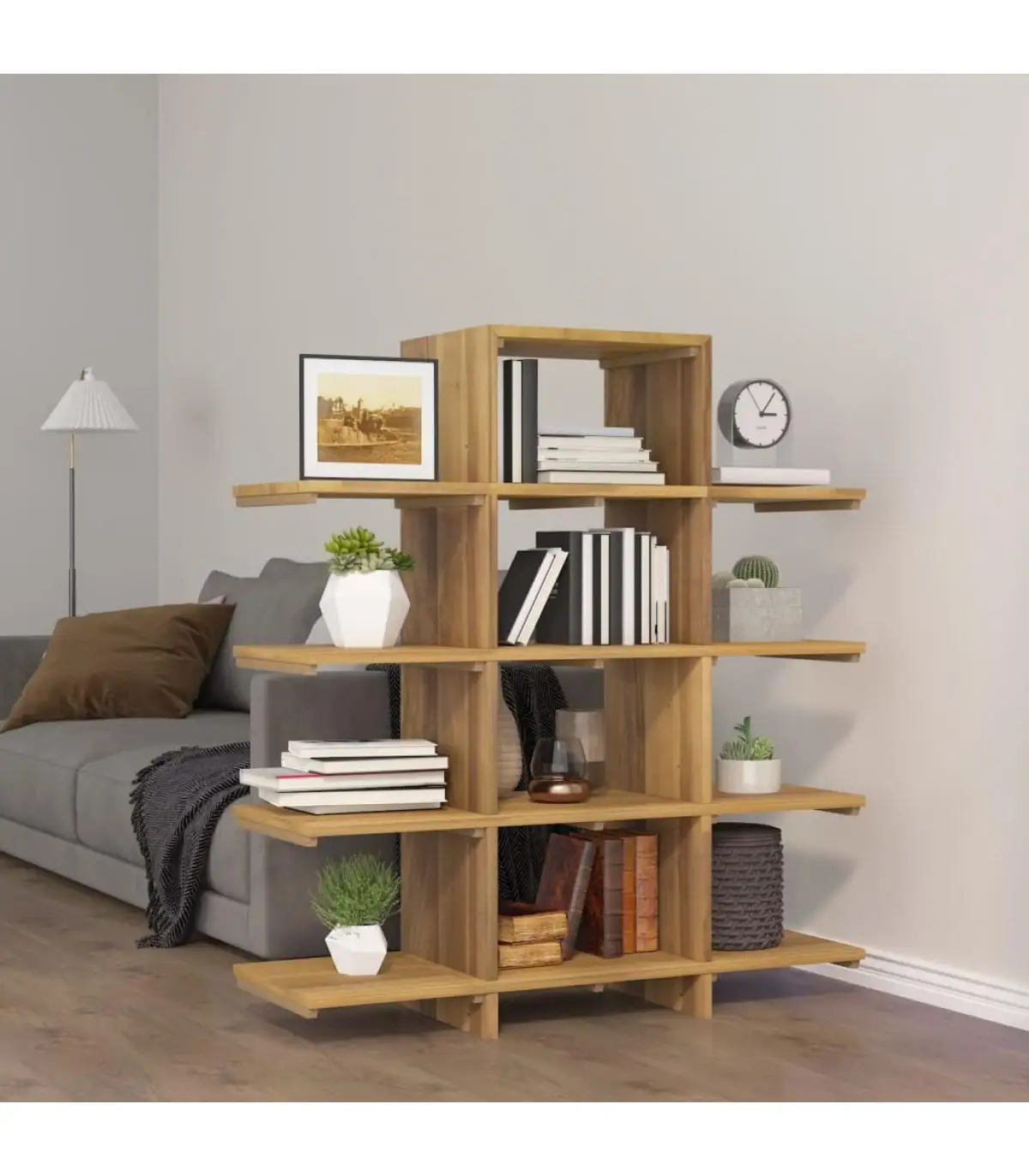 Solid teak bookcases and shelving 100x30x120 cm