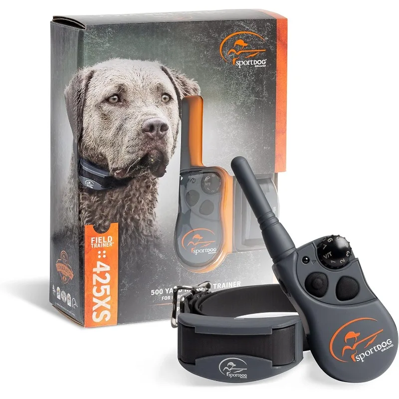 Collar de perro de entrenamiento remoto FieldTrainer 425XS de la marca SportDOG, Collar E para perros rechonchos, impermeable, sumergible hasta 25 pies,