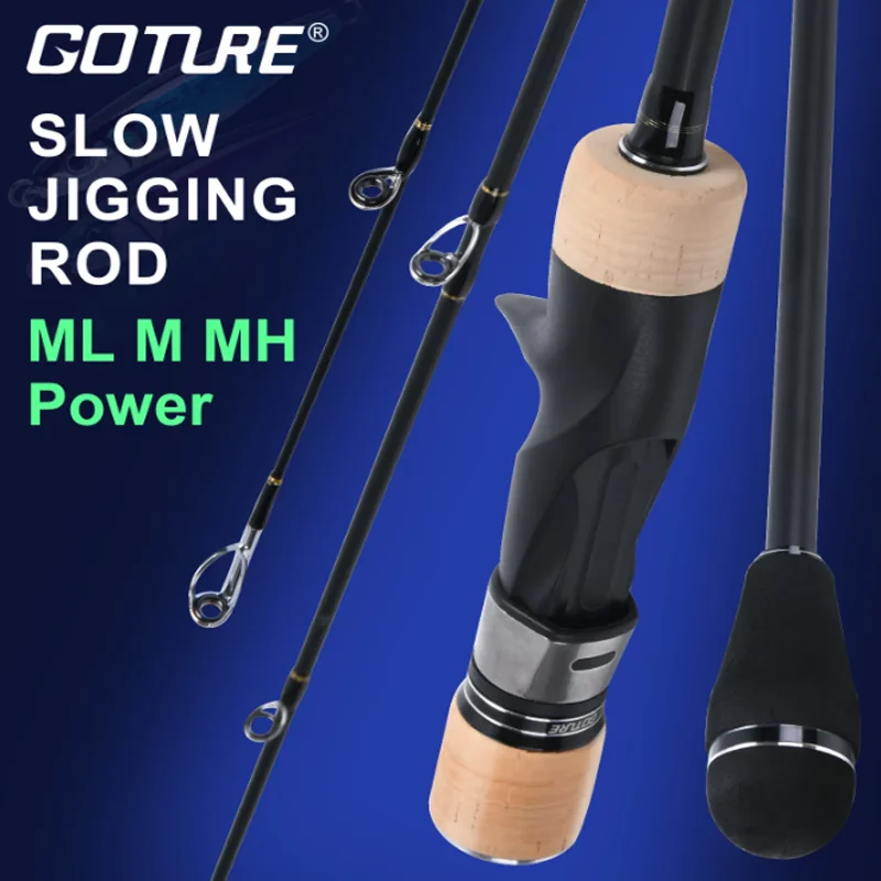 Goture Pollux II Fuji & Kw Slow Jigging Fishing Rod 1.89m Solid Top Tip Spinning Casting Rods ML M MH Power Sea Boat Fishing