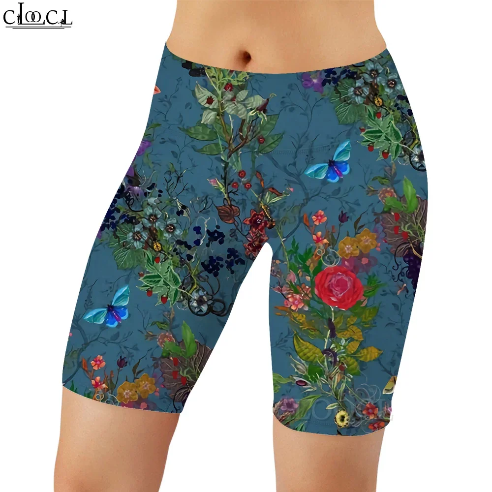 

CLOOCL Women Legging Vintage flowers 3D Pattern Printed Shorts for Female Gym Sports Shorts Sexy Sweatpants High Waist leggings