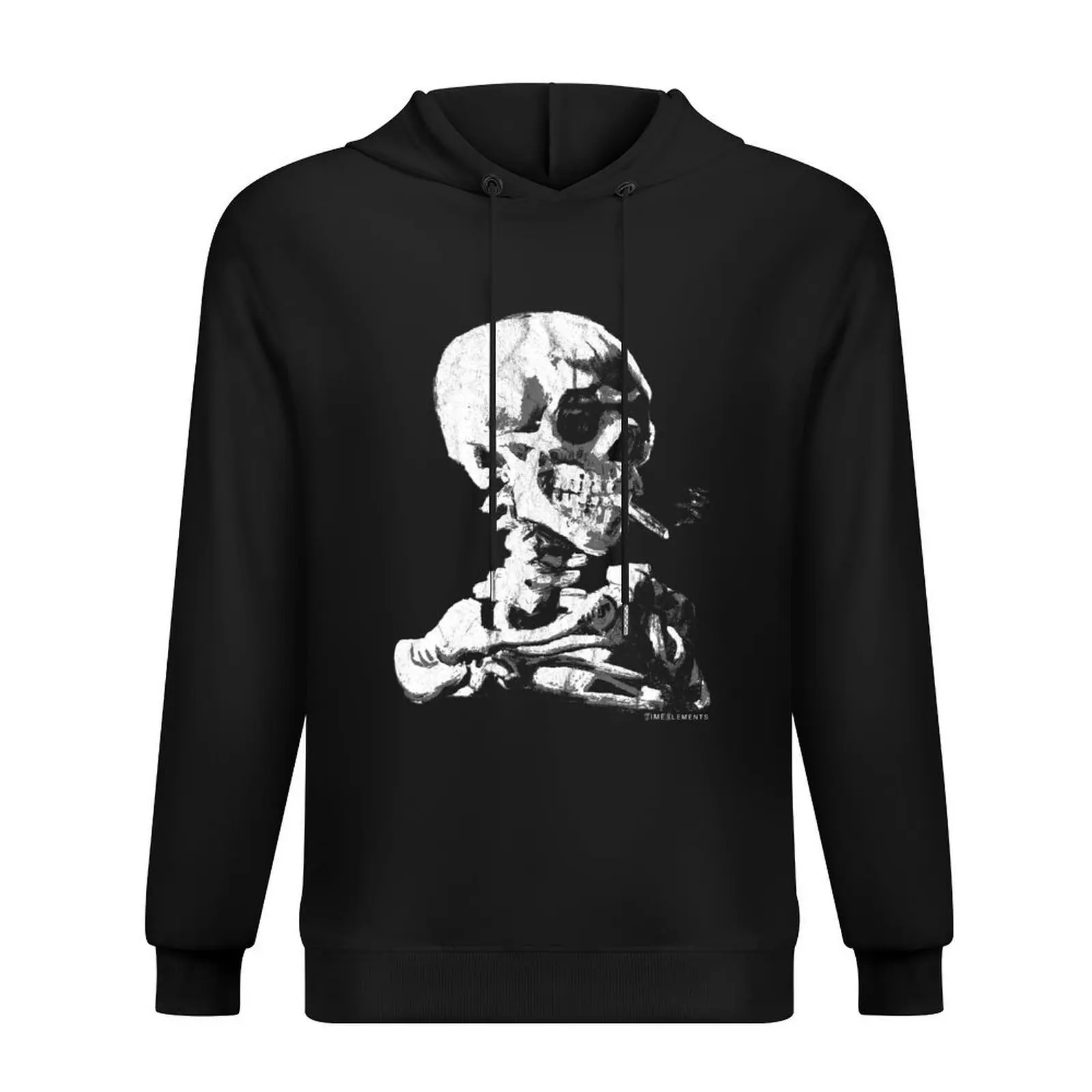 

Van Gogh Skull with burning cigarette Hoodie men's winter sweater hooded shirt korean style clothes mens clothing autumn hoodie