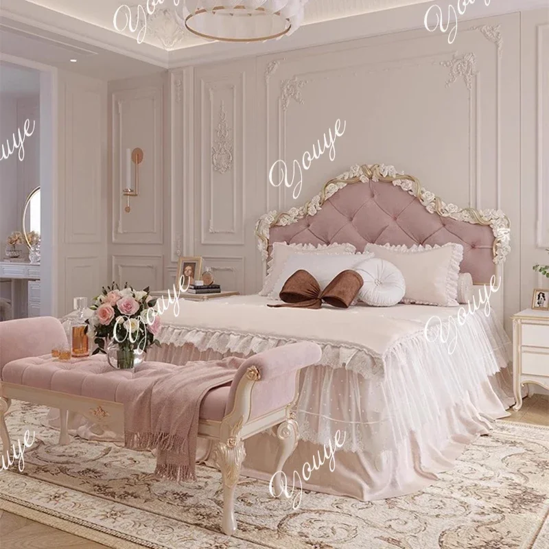 

N49 Clear Decoration Bed Lounge Unique Creative Designer Modern Luxury Nordic Bed Save Space Girls Letto Matrimoniale Home Produ