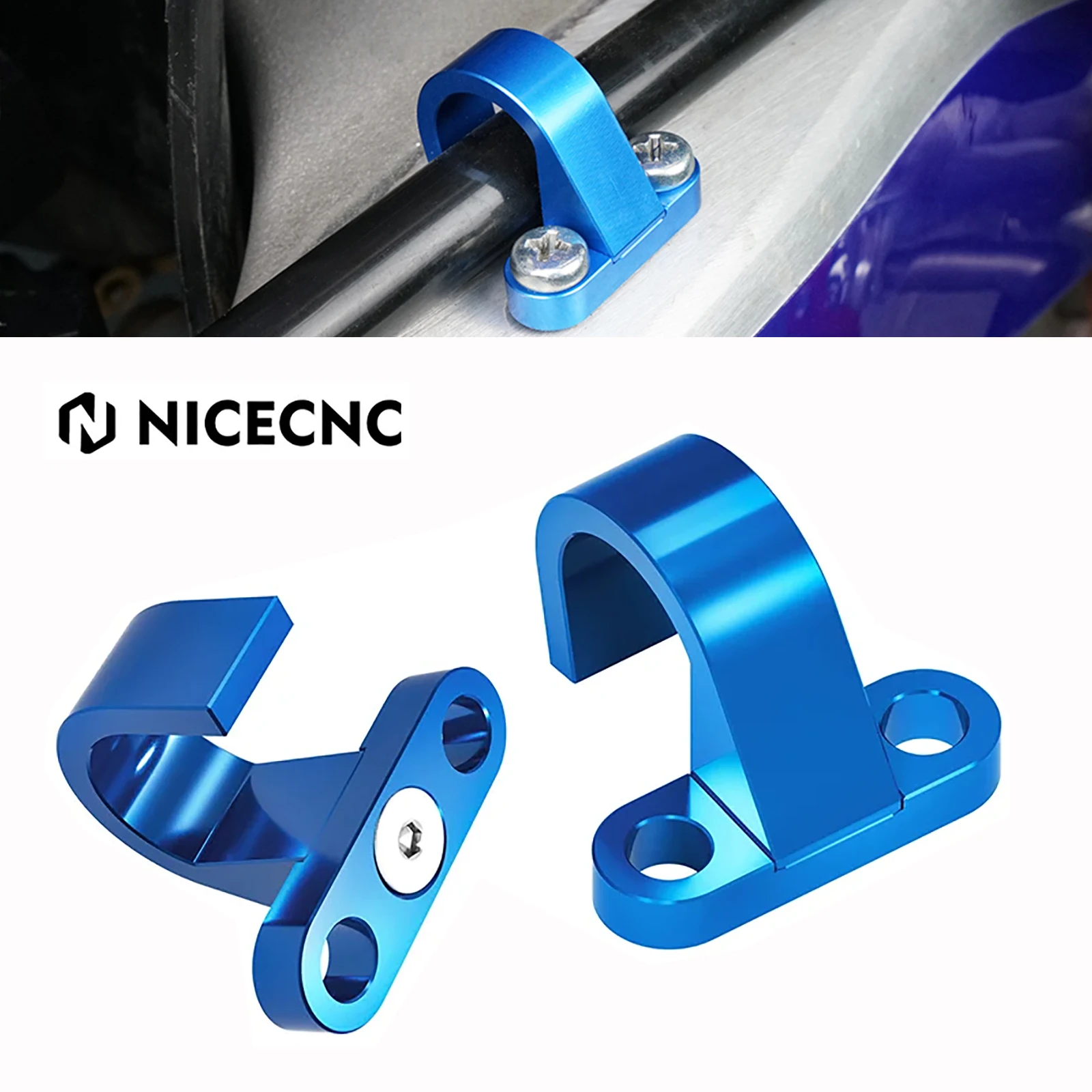 

NICECNC Rear Brake Line Hose Cable Clamp Holder Mount For Yamaha YZ WR 80 85 125 250 400 250F 250X 450F 450FX TTR250 YZF WRF 450