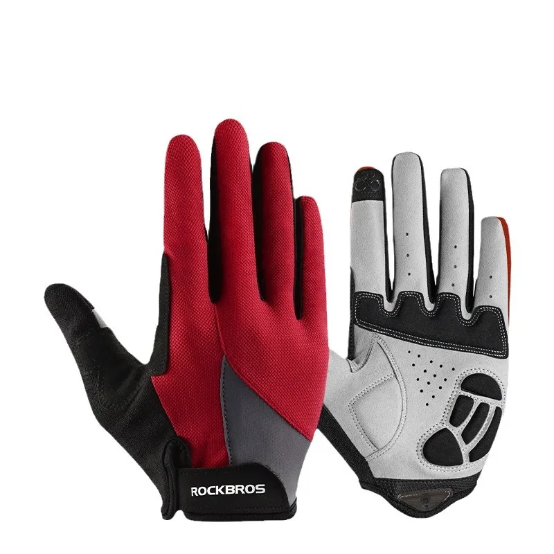 

Spring, Autumn and Winter Men's and Women's Long-finger Cycling Gloves, Full-finger Bicycle Gloves Can Touch The Screen S030-2