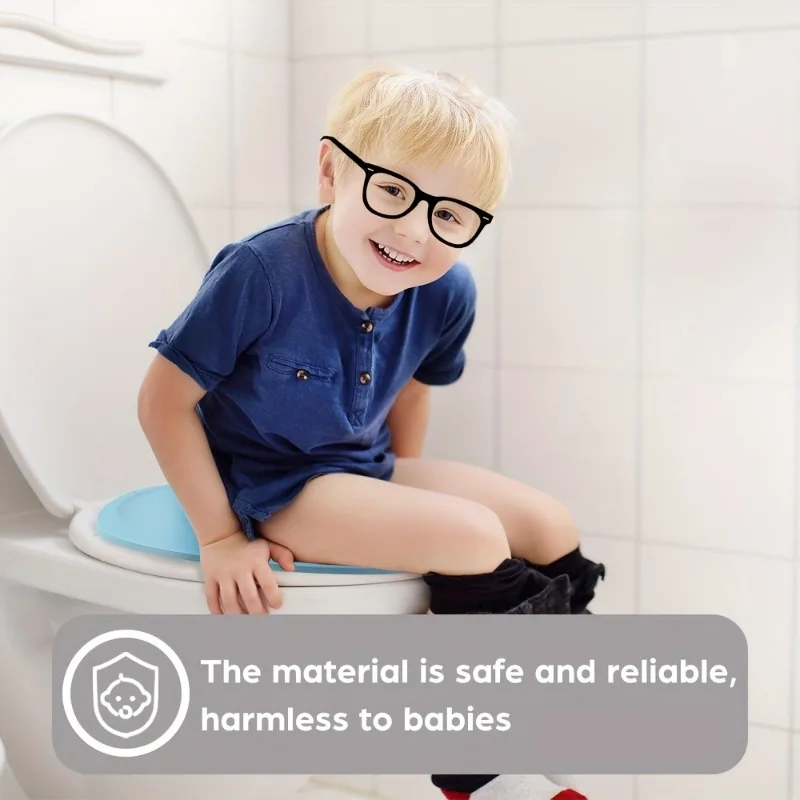 Assento de viagem dobrável com ventosa antiderrapante, capa portátil para assento de vaso sanitário para casa e viagens, material pp leve, 1 peça