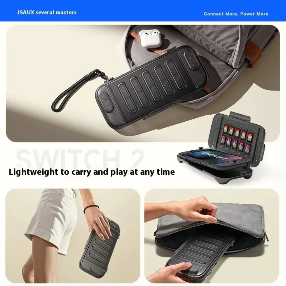 JSAUX Switch2 غلاف حماية صلب لوحدة التحكم في الألعاب ملحقات الألعاب شفافة متكاملة NS2 غلاف من السيليكون حزمة هدية #4