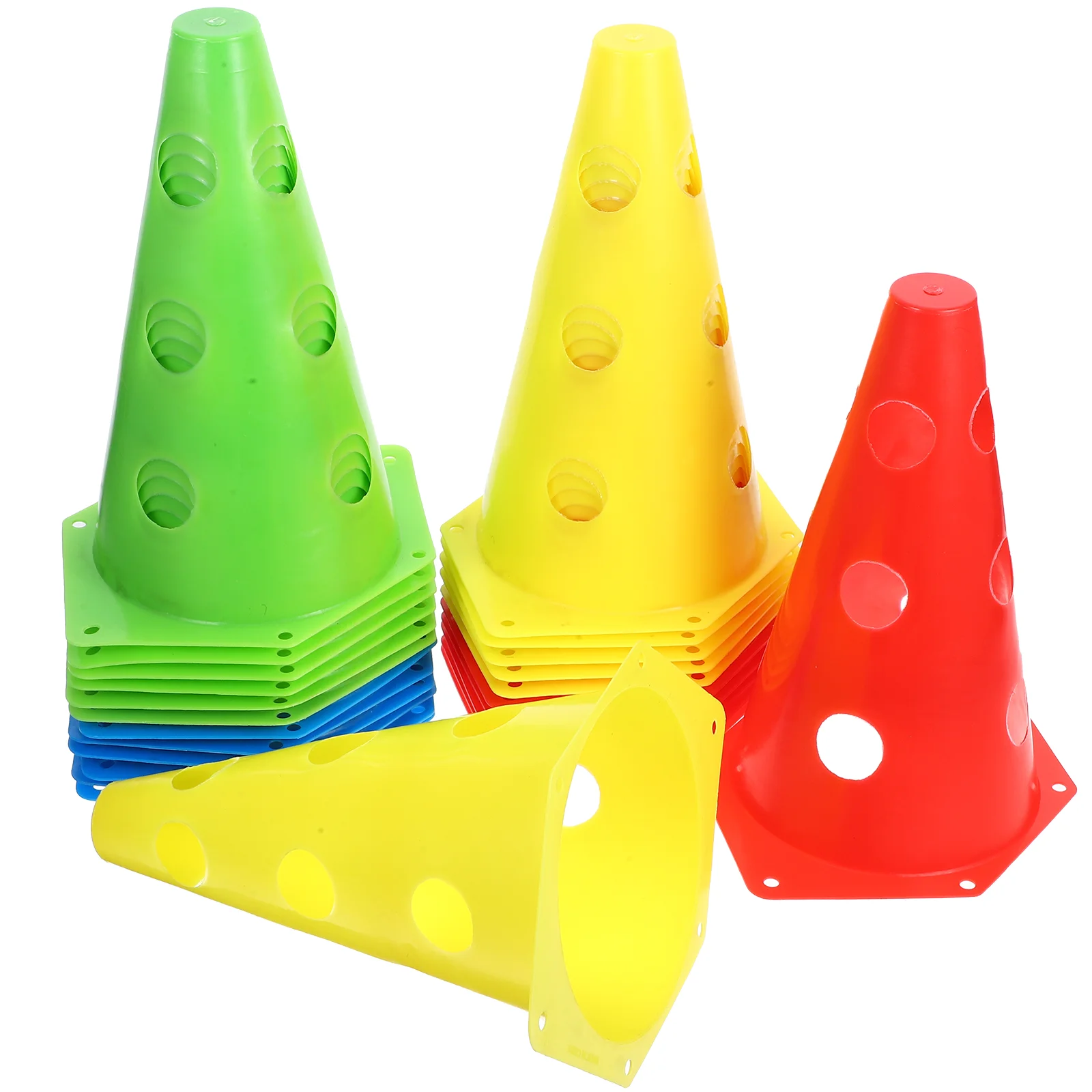 24 Pcs Football Cones Training Markers PE Plastic Traffic Safety Soccer Drills Equipment Sports cones for football
