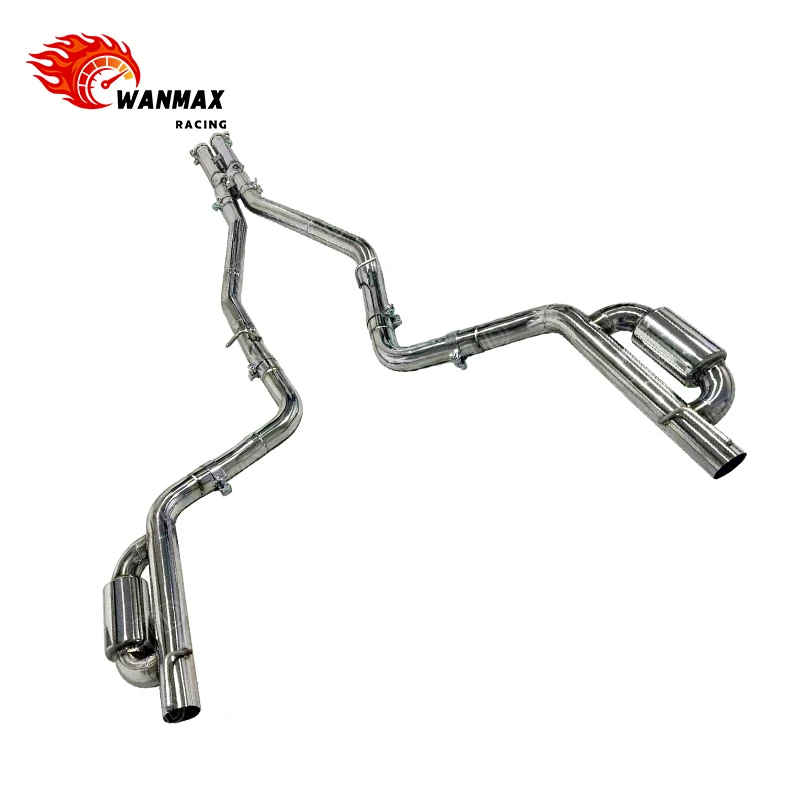 High Performance Stainless Steel Catback Exhaust System for 2017 Dodge Challenger RT 5.7 V8  Valved Design Increases Power Sound