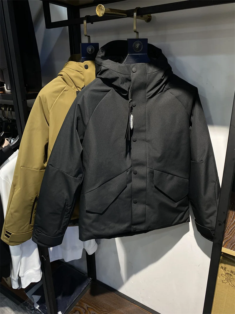 

Зимняя уличная пуховая куртка: ветрозащитная, водонепроницаемая, с теплоотражающим эффектом, теплая, мужская, модная, в городском стиле, с наполнителем из белого утиного пуха