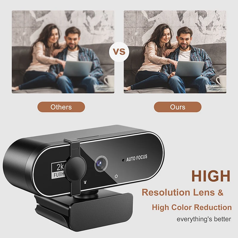 Xiaomi Mini Camera 4K Webcam con microfono 1080P Messa a fuoco automatica PC Laptop Videocamera per riprese Interfaccia USB Webcam Full HD 2K