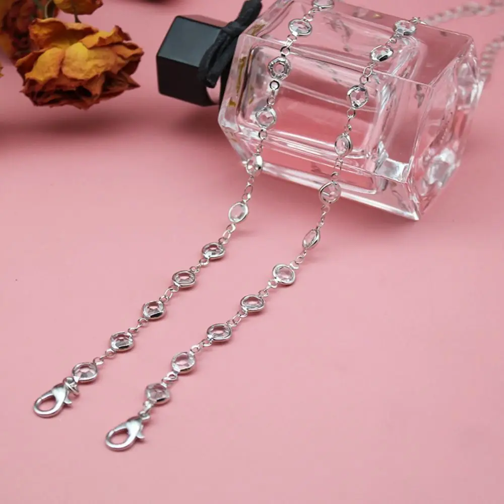 Tirantes de sujetadores de Metal a la moda, correas de hombro antideslizantes con diamantes de imitación, correa de ropa interior ajustable con perlas