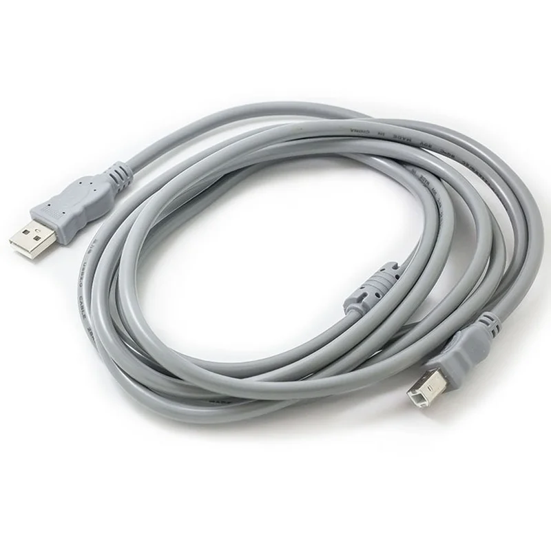 1.5M Gray Oxygen Free Copper USB Printing Cable High Speed 2.0USB Extension Line