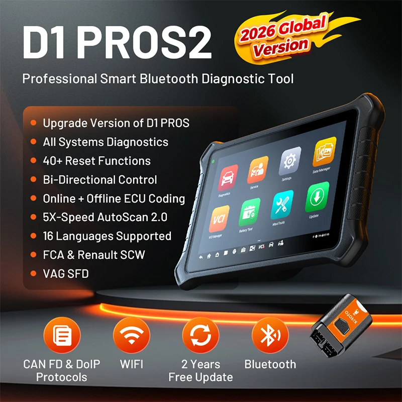 OTOFIX D1 PROS2 BiDirectional Scan Tool Upgrad of D1 PROS Bluetooth Scanner ECU Coding Diagnostic Scanner Tool FCA 2-Year Update