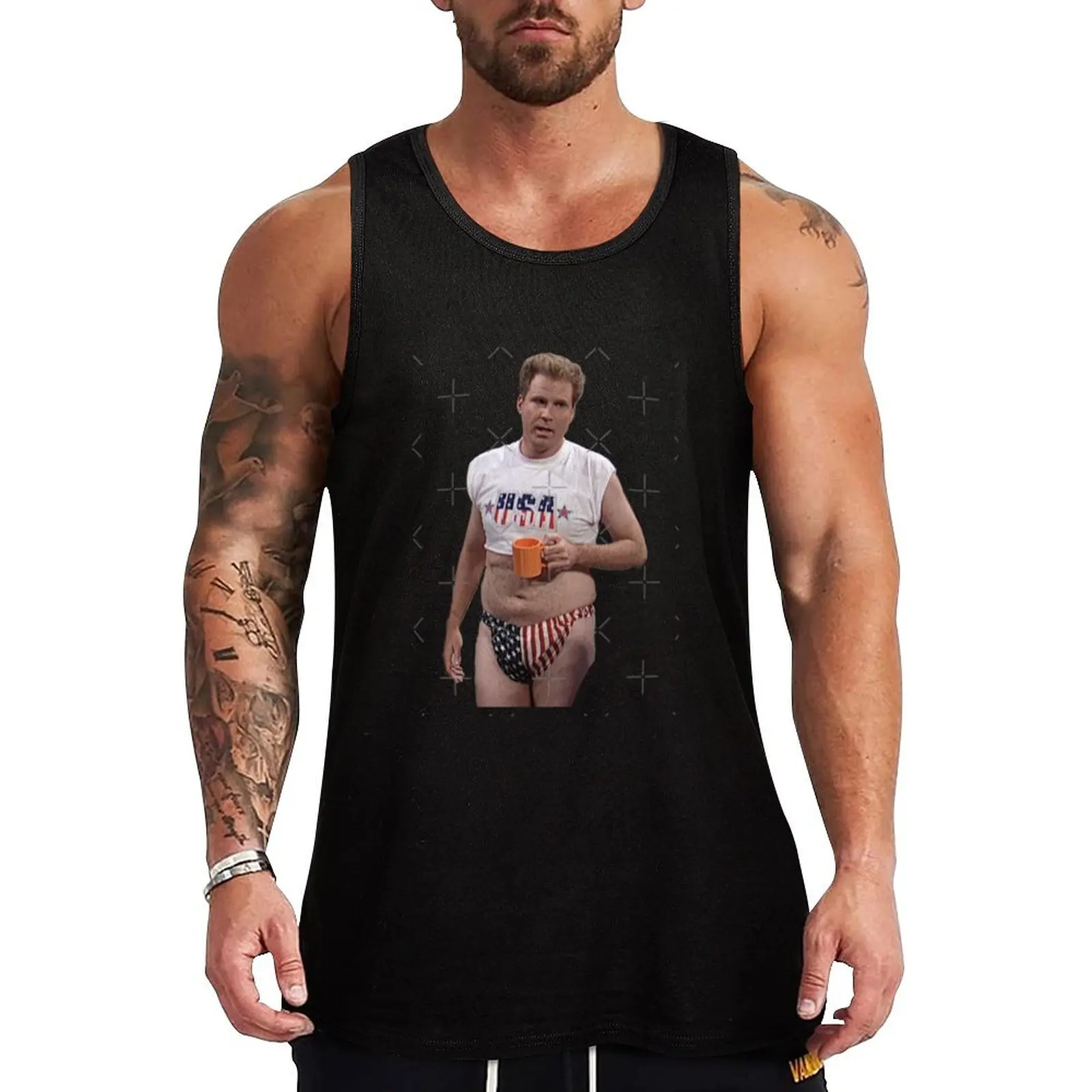 Will Ferrell - 4th of July - SNL Classic Tank Top t-shirt gym man quick-drying t-shirt Muscle fit Men's cotton t-shirt