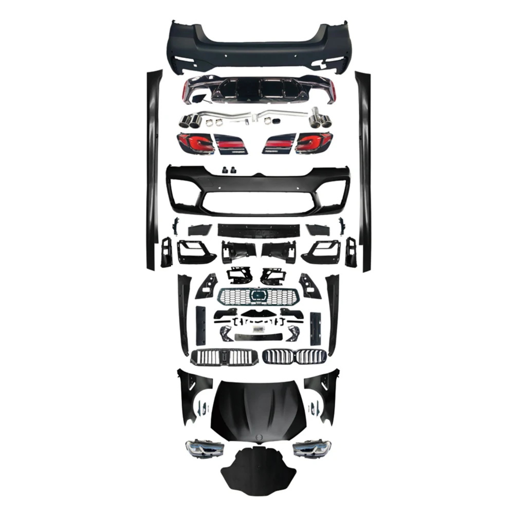 

Body Kit for BMWs 5 Serirs F10 F18 Upgrade to 2021+ G30 G38 M5 Kits No Modification Required Front and Rear Car Bumper