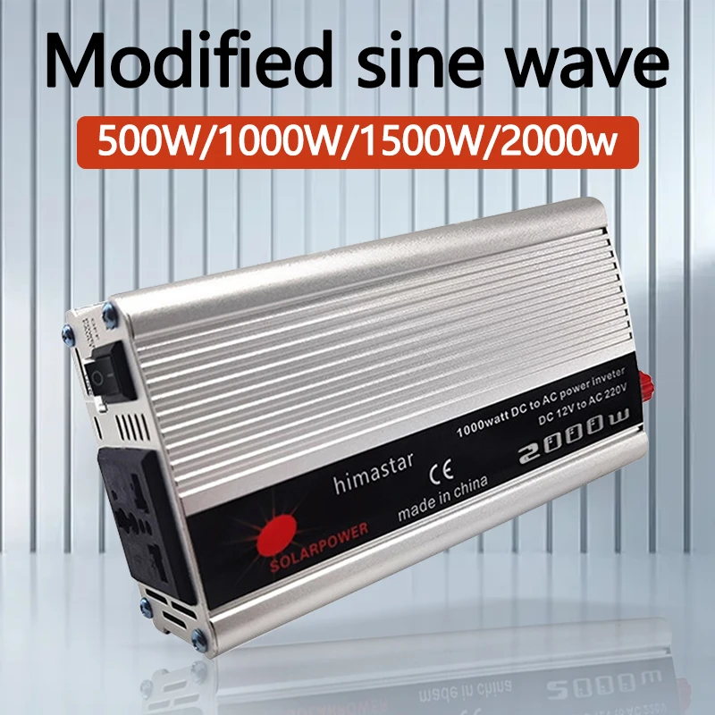 

Inverter 12V 220V Modified Sine Wave Inverter 500W 1500W 2000W High Power USB Socket Auto Inversor