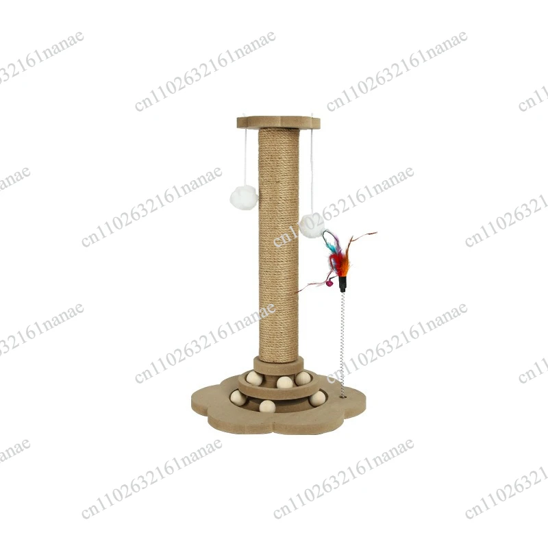 Large Roman Column Cat Climbing Frame - Sturdy Sisal Scratching Post, Non-Fading Cat Scratching Column, and Fun Toy for Felines