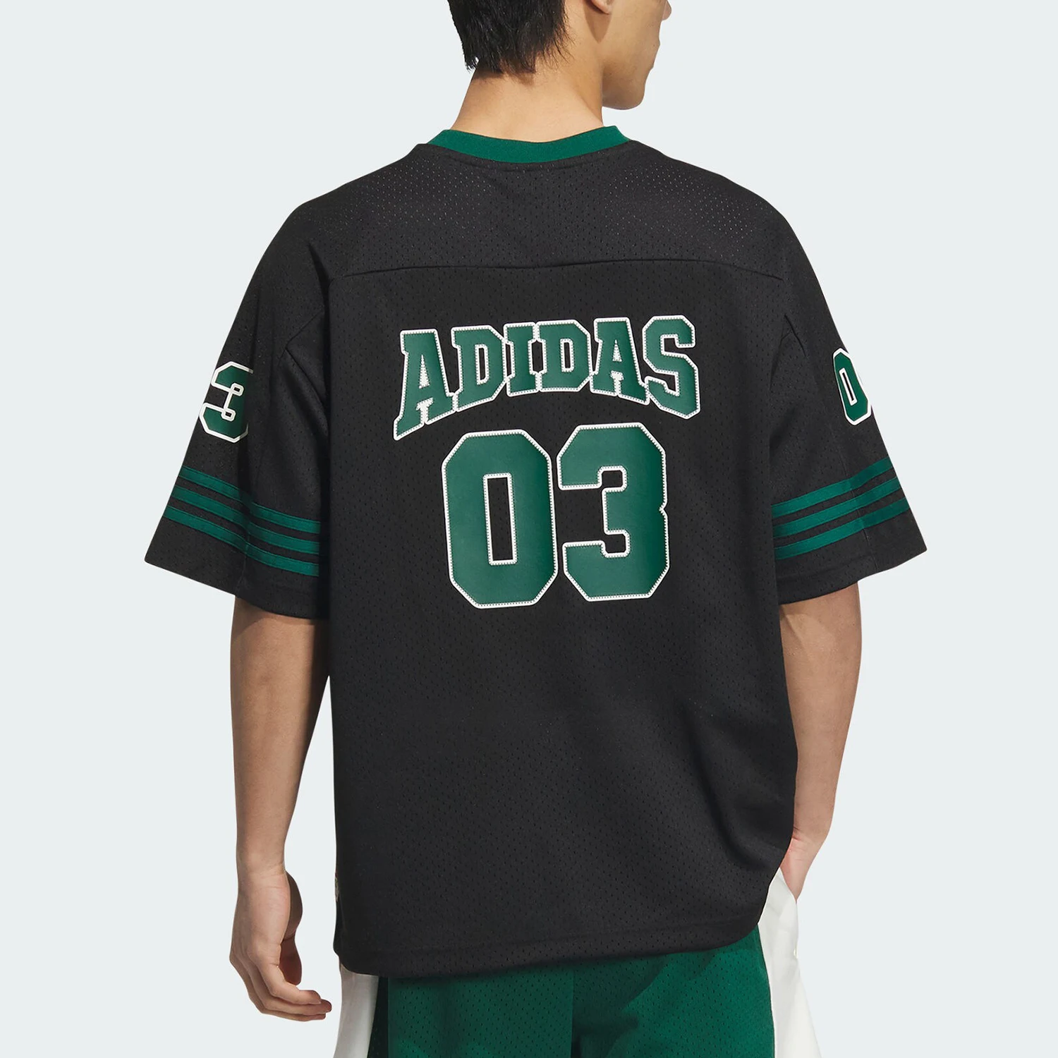 Adidas Authentic Three Leaves Men's Women's Fashion V-Neck Basketball Sports Short Sleeve JC6803