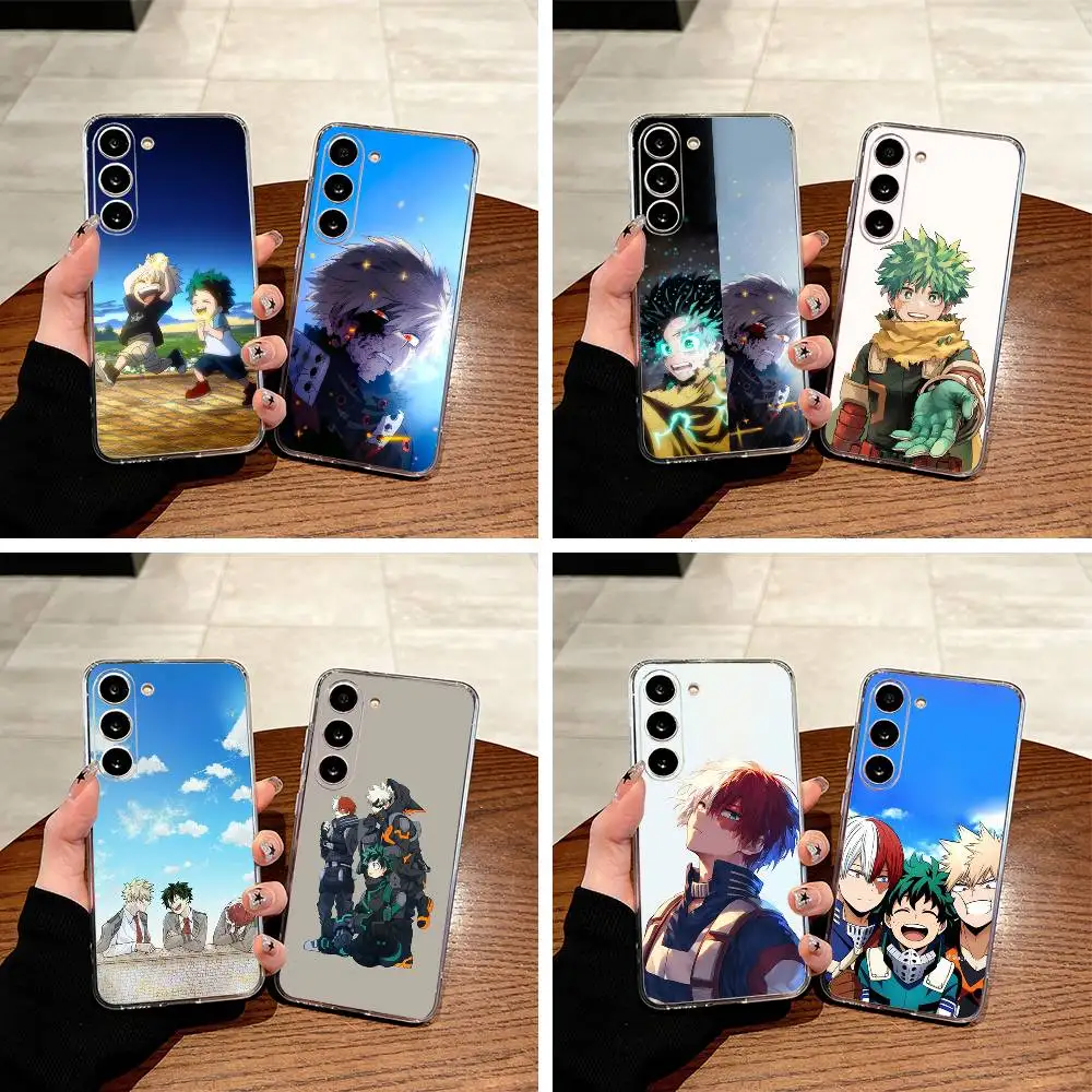 

M-H-A-My Hero Academia Clear Soft Silicone Phone Case for Samsung Galaxy A71, A70, A52, A51, A40, A30