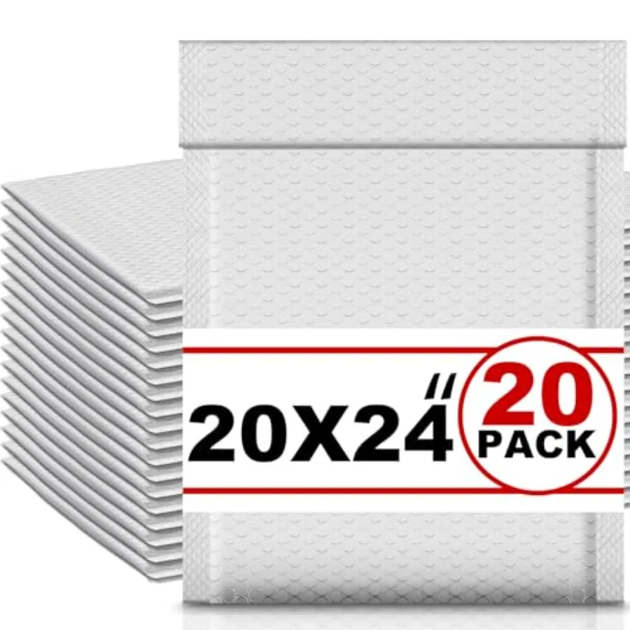 

Упаковочные пакеты Etra Large Bubble Mailers: полиэтиленовые конверты с воздушно-пузырчатой пленкой, амортизирующие почтовые конверты, самоклеящиеся, водонепроницаемые.