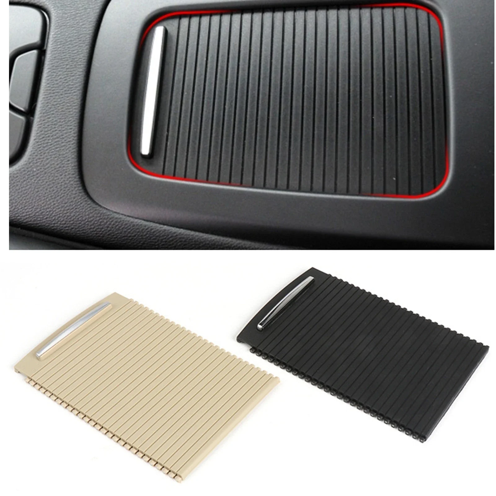 

New！Center Cup Holder Roller Blind Cover For BMW 3 Series M3 E92 E93 2005-2012 Beige/Black Central Water Drink Panel Shield Shad