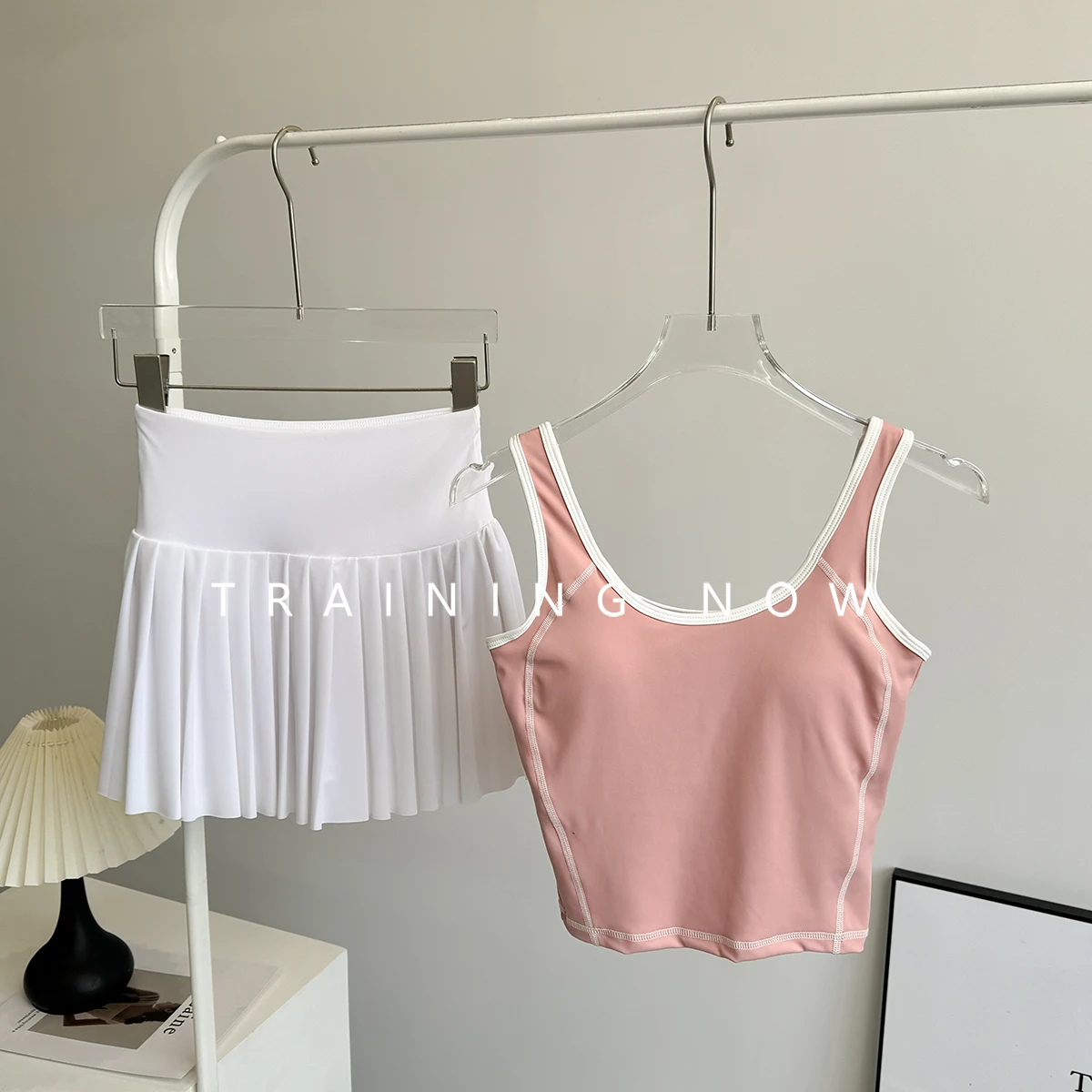 

Yoga suit women's summer high-end sense with chest pad sports vest outside wearing running training fitness clothing top