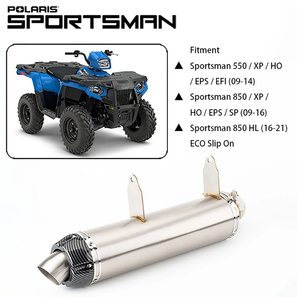 Motocykl ATV wydechowy Slip-On wydechowy dla Polaris Sportsman XP/HL 550 /850/1000 sportsman układ wydechowy z DB killer