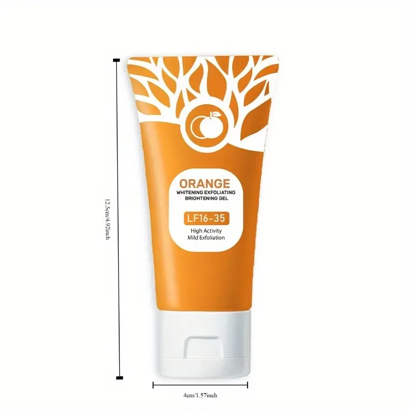 Orange Exfoliating Gel 2/4/7 pcs 50g Each Gentle Brightening Face Body Scrub Deep Cleansing Peeling Gel for All Skin Types Smoothing Skin Care