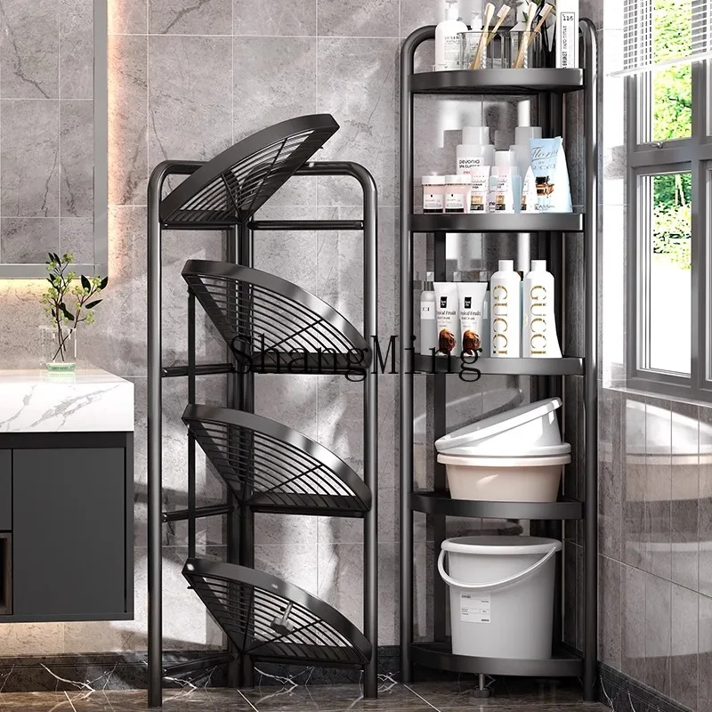 

DHY toilet multi-layer floor rack toilet bathroom storage triangular basin rack