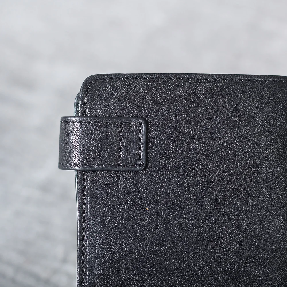 S.WORKER Vollnarbiges Echtleder Vintage Lange Clutch-Geldbörse Retro Reißverschluss-Münzbörse Handtasche – Detail 11