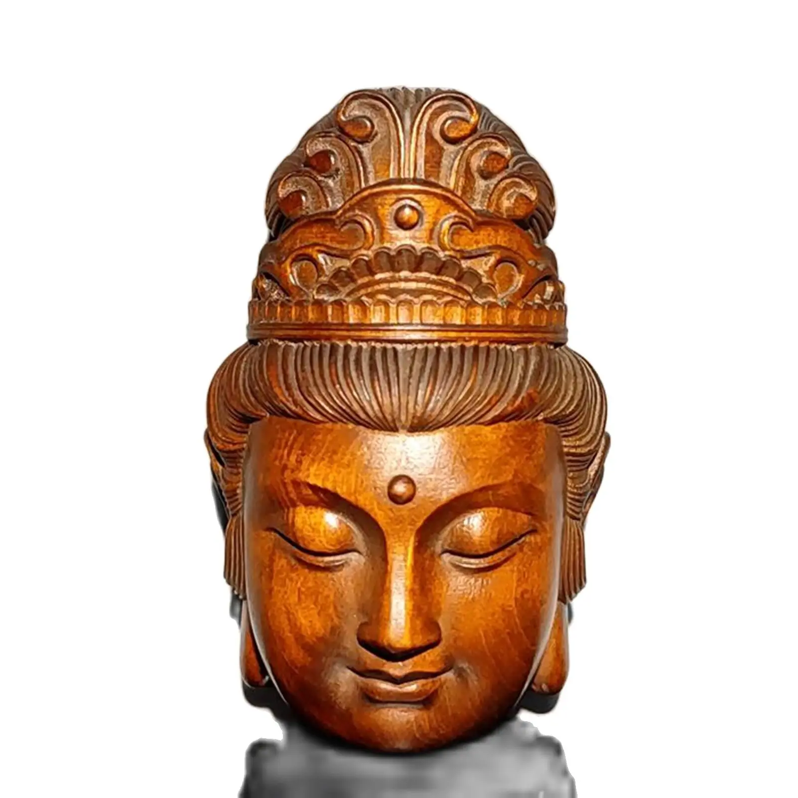 

wooden statue carvings home decor Boxwood Kwan-yin sculpture Wood mini carved