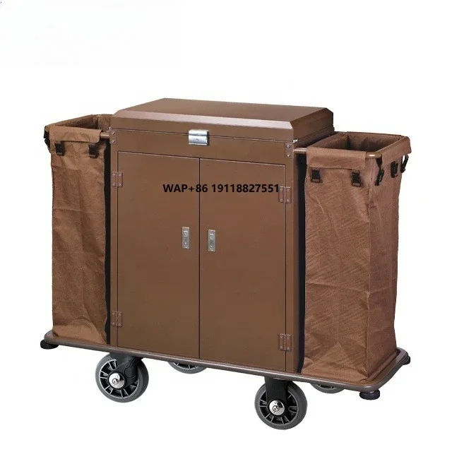 GNF Iron Hotel Housekeeping  Trolley Cart Room Cleaning Trolley Powder Coating Service Cart