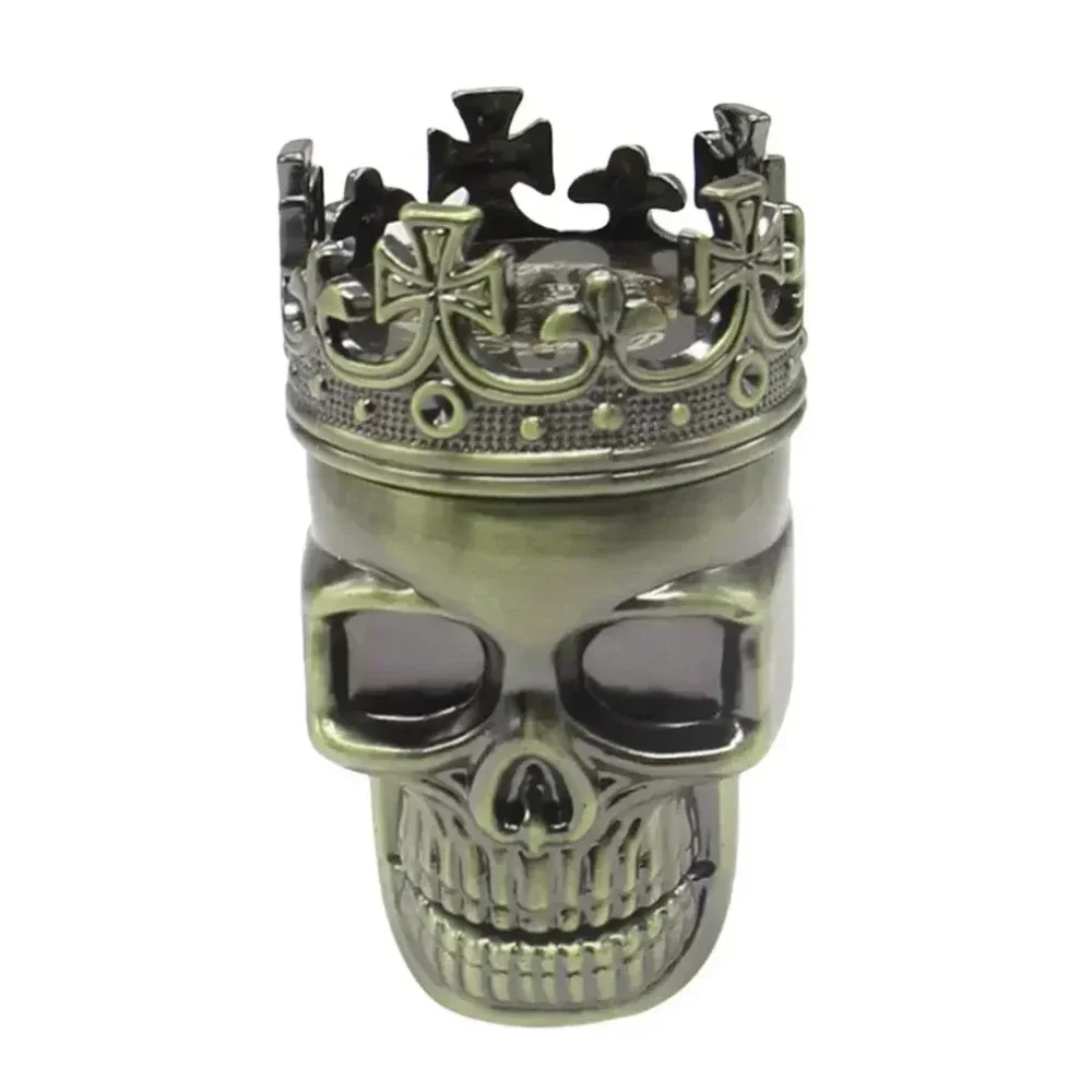 3-layer Zippos Lighter Plastic Electronic Cigarette Skull Crown Weed Smoking Accessories Smoke Vape Grinder Pipes Smoking Grass