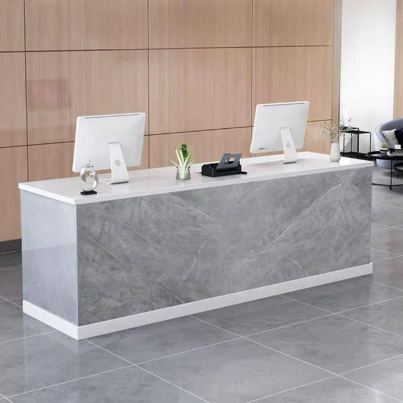 High-end Barber Reception Desks Shop Room Convenience Reception Desks Fruit Beauty Office Furniture Banco Reception ZY40JDT