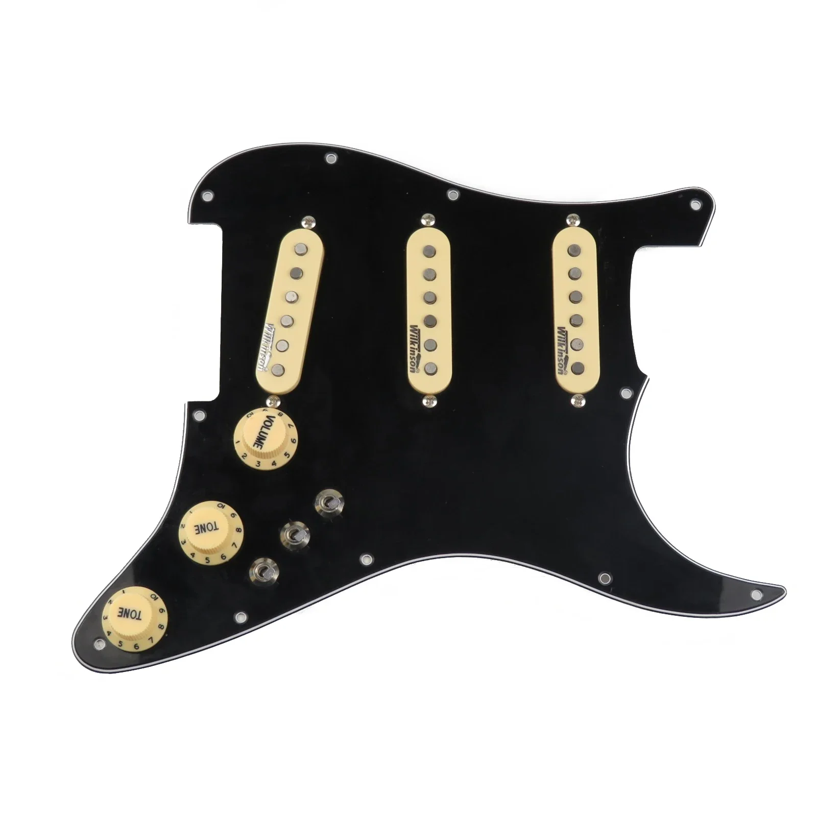 Wilkinson SSS Ainico 5 Single Coil Pickups 7-Way Type Fully Loaded Prewired Pickguard Set