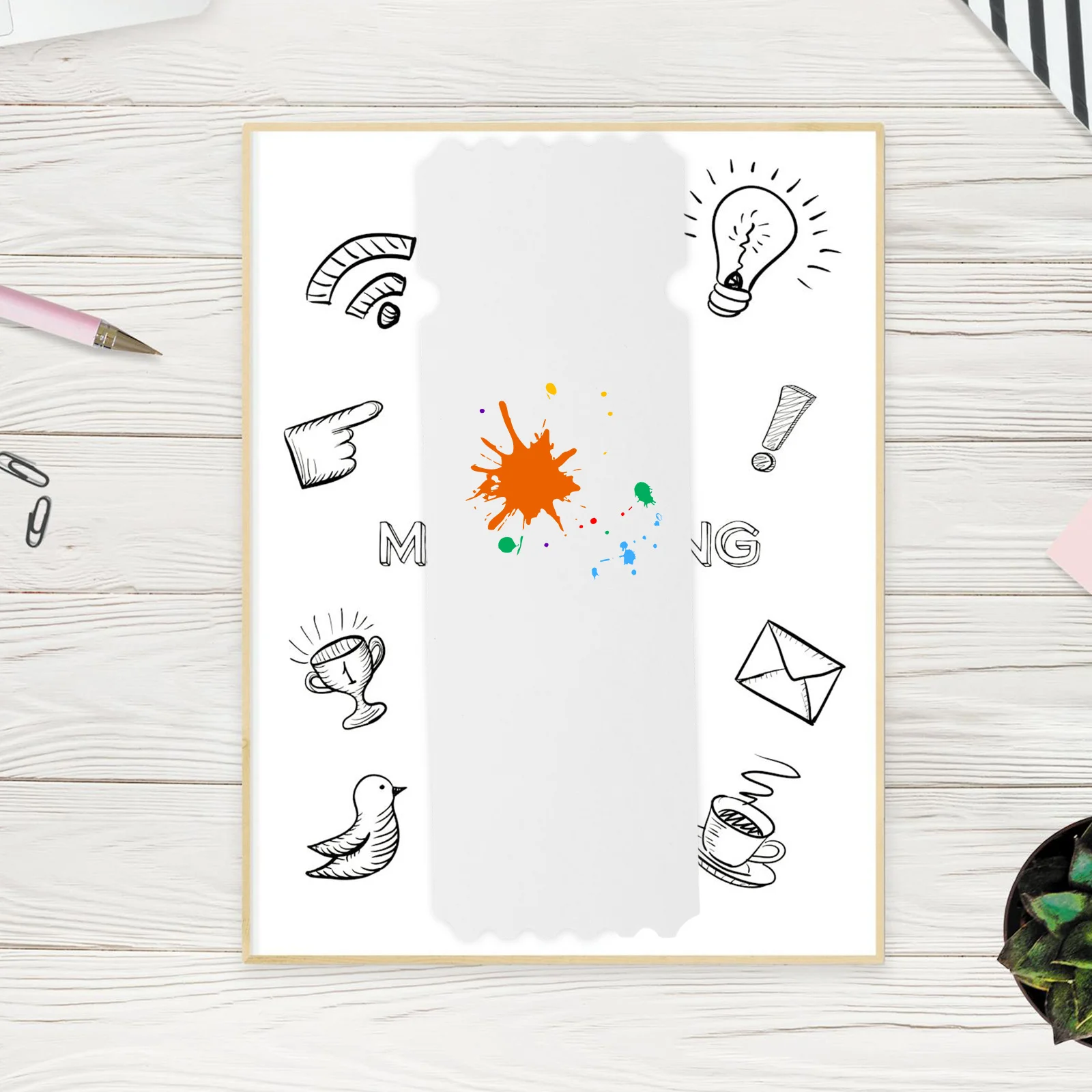 

25Pcs Blank Watercolor Postcards DIY Art Uncolored Cardstock Mailing Collecting Crafts Elegant Bookmarks Personal Touch