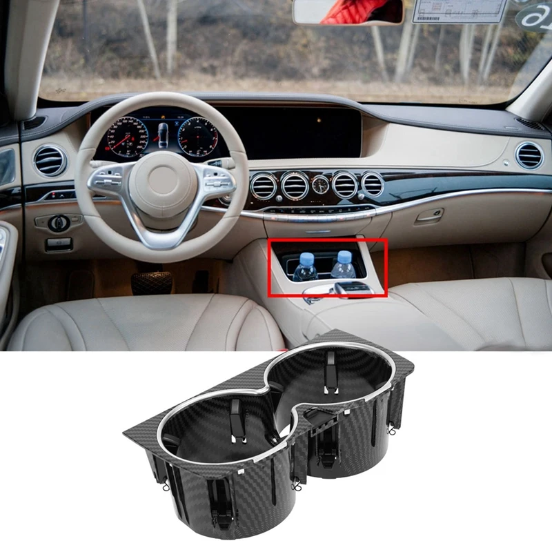 Automotive Center Console Drink Cup Holder Storage Box Water Cup Holder for Mercedes Benz W222 S-Class 18-20 A2226830075 A