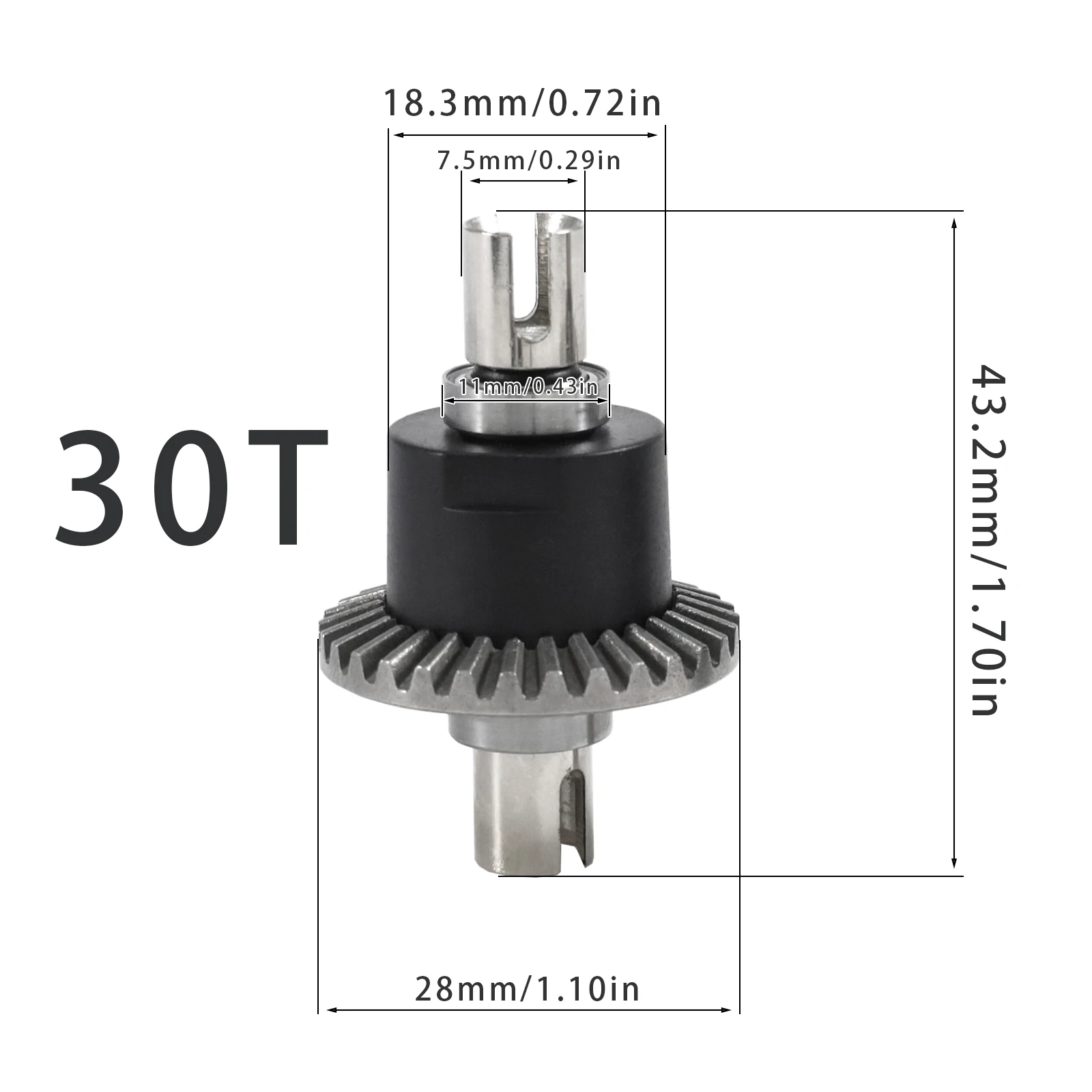 Powder Metallurgy Gear Differential for Wltoys 144010, 144001, 02, 016, 124017-16-18, 124019 RC Car Upgrade Accessories