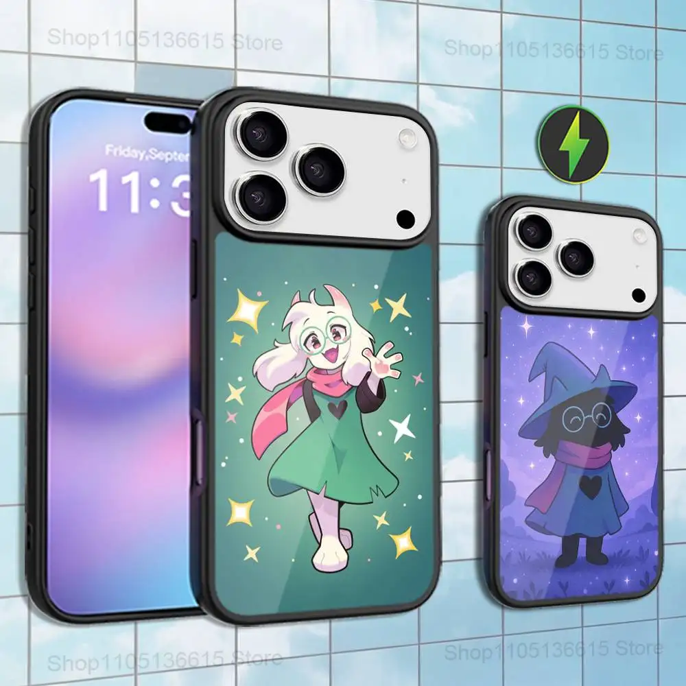 

Cute Art D-Deltarune R-Ralsei Case For iPhone 16,15,17,14,13,12,11,Pro,Max,Plus,Mini,Magsafe,Magnetic Wireless Charging Case
