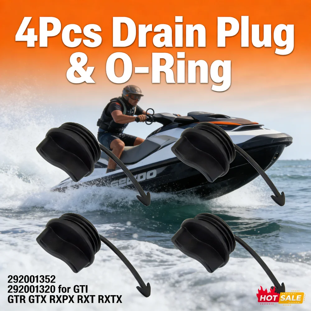 4Pcs Car Drain Plug Replaces 292001352 292001320 292002024 Water Clog Replacement Parts for GTI GTR GTX RXPX RXT RXTX Spark 900
