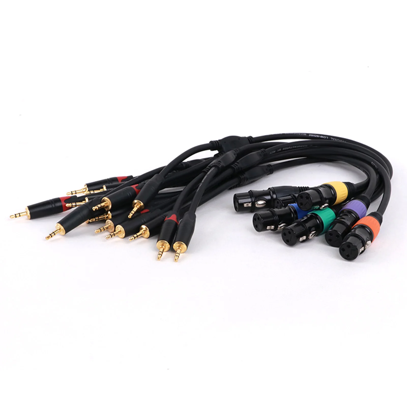 0.3M 0.5M 3Pin XLR Female/Male to Dual 3.5mm 1/8inch Stereo Male Jack Y-Splitter Microphone Cable For Mixer Speakers Amplifiers