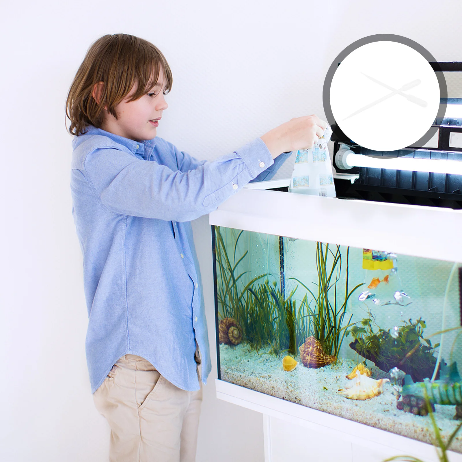 

10 Pcs Aquarium Supplies Feeder Medicine Utensil Fish Food Tube