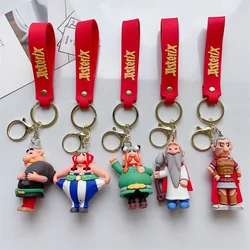 11cm Asterixs Obelixs Idéfix action figure key chain toy soft rubber kids Astérix model