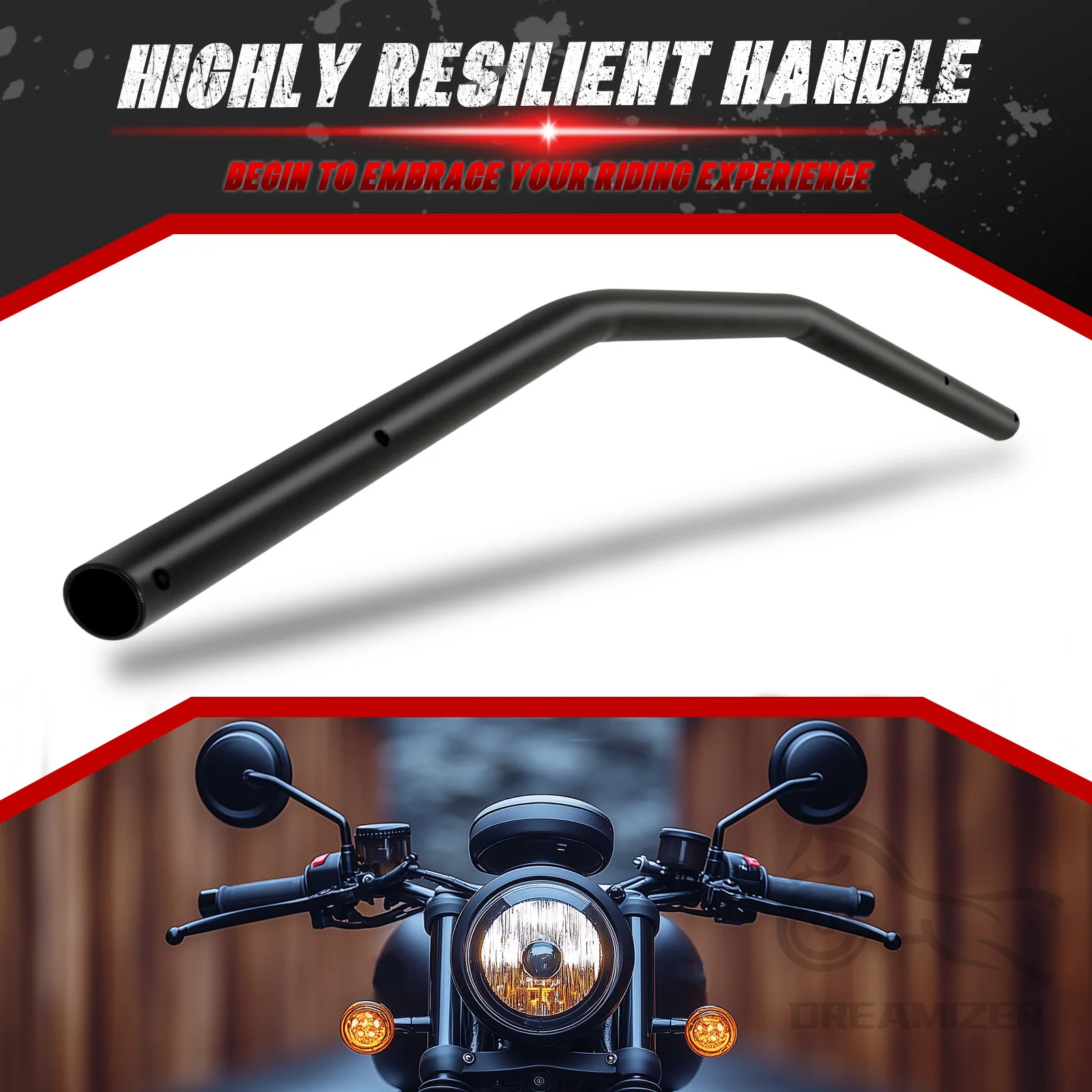 22mm 25mm Motorcycle Drag Straight Bar Handlebar Handle Dimpled For Harley Sportster XL883 XL1200 X48 Dany Softail Fat Bob Boy