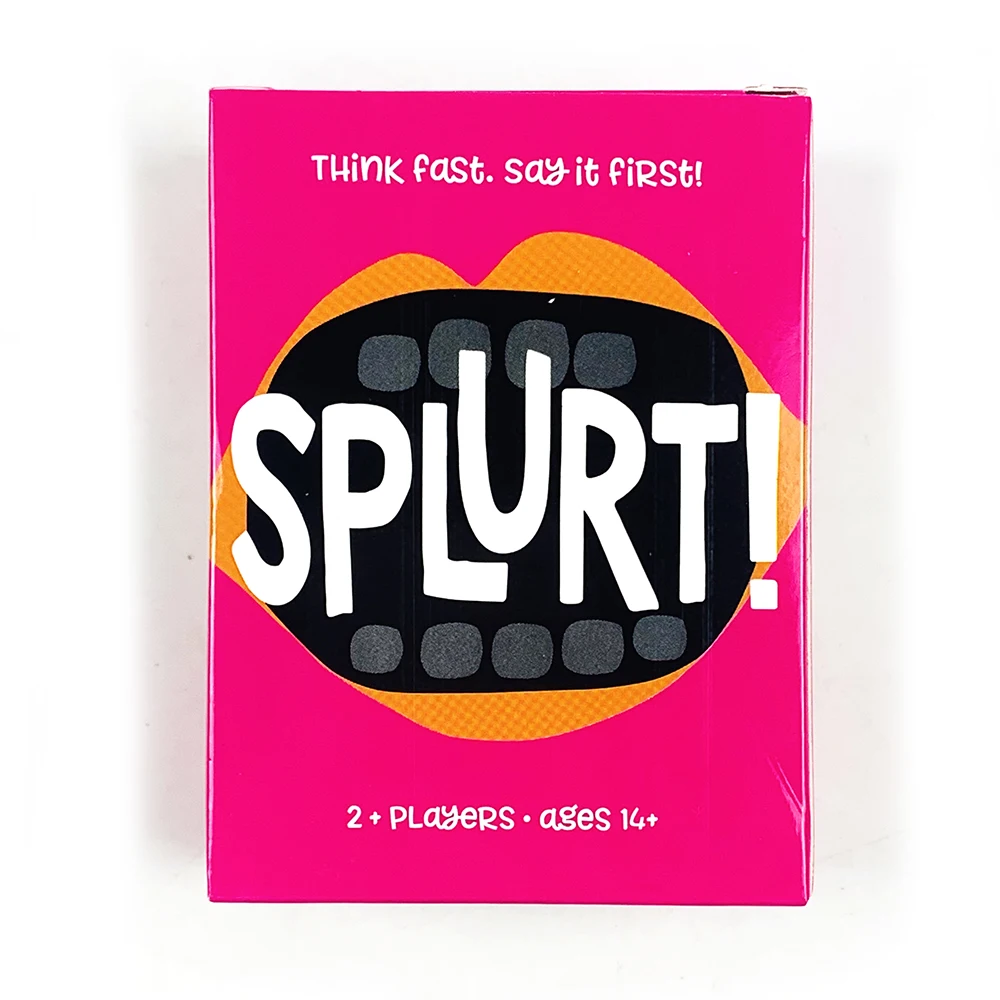 Splurt! Think Fast Say It First! Portable Party Card Travel Game Pink Board Game Birthday Gifts Family Gathering Game Cards