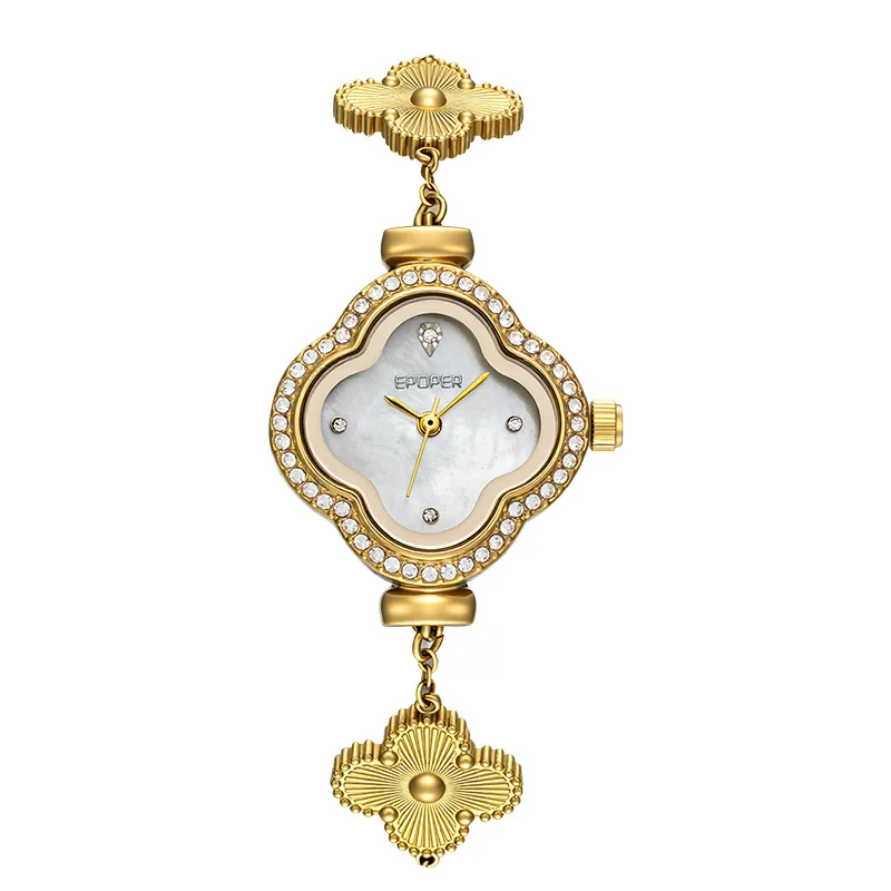 Light Luxury Vintage Ladies Watch Small Fragrance Wind High Appearance Level Madam Quartz Wristwatches Mother Of Pearl Dial 2026