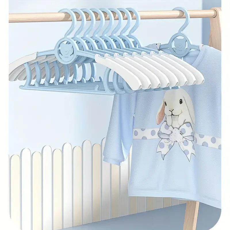 

5pcs Telescopic Baby Hangers Clothes Organizer Closet Non-slip Kids Coat Hanger Wardrobe Storage Drying Racks Space Saving Hang