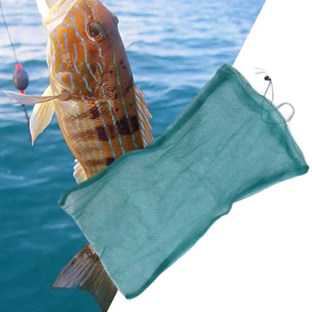 Mesh Bag  Practical Folding Design Fishing Net  Dense Hole Fishing Mesh