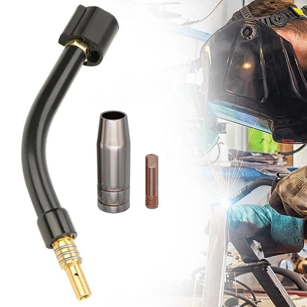 1set Welder Swan Neck Gas Nozzle Diffuser ( Tip Holder ) For Binzel 15AK Welding Torch Swan Neck Nozzles Contact Tips MIG Welder