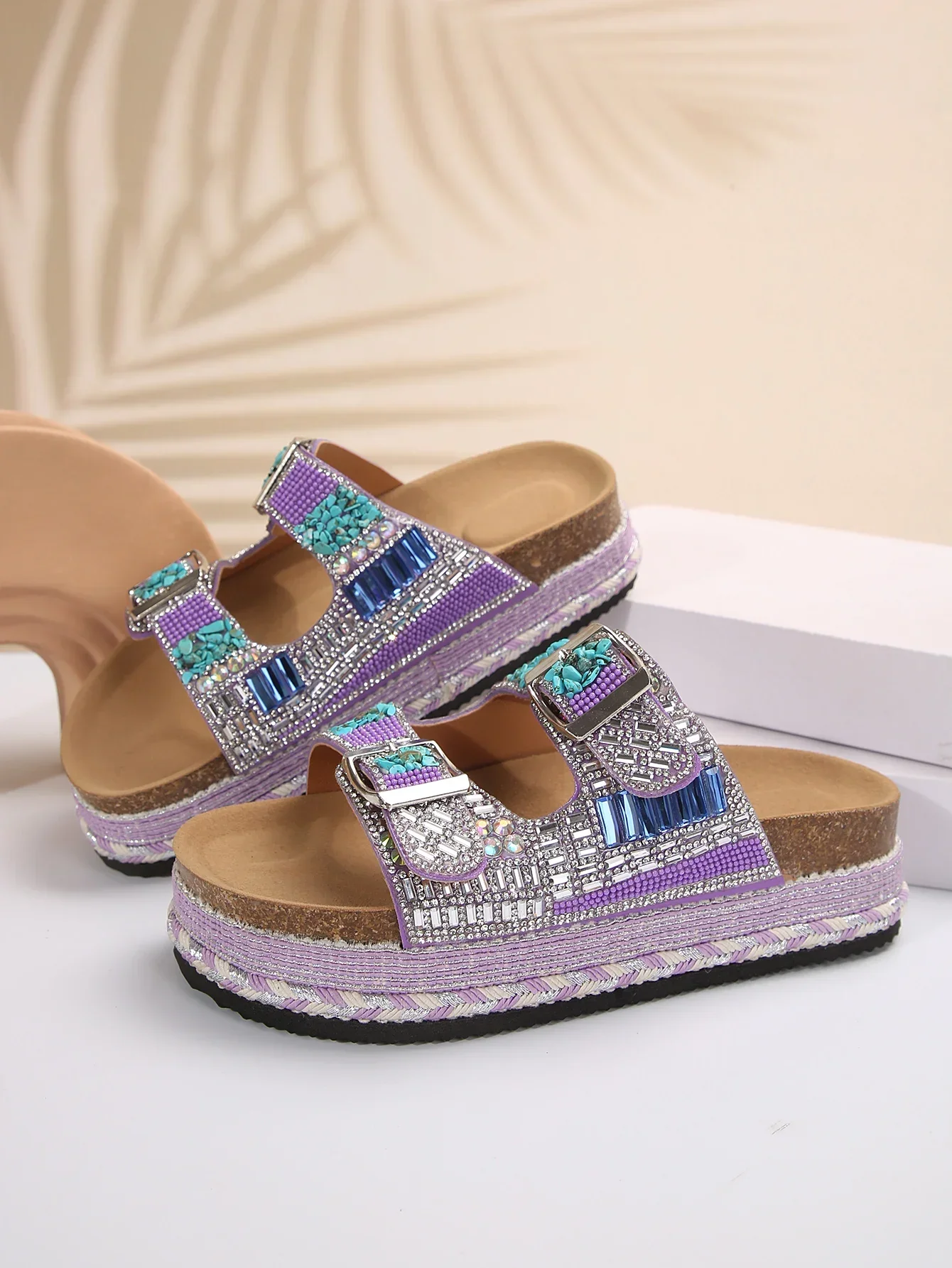 New Shoes Home Platform Flip Flops Outdoor Beach Slippers Fashion Summer Women Sneakers Sequin Platform Shoes Women\'s Sandals